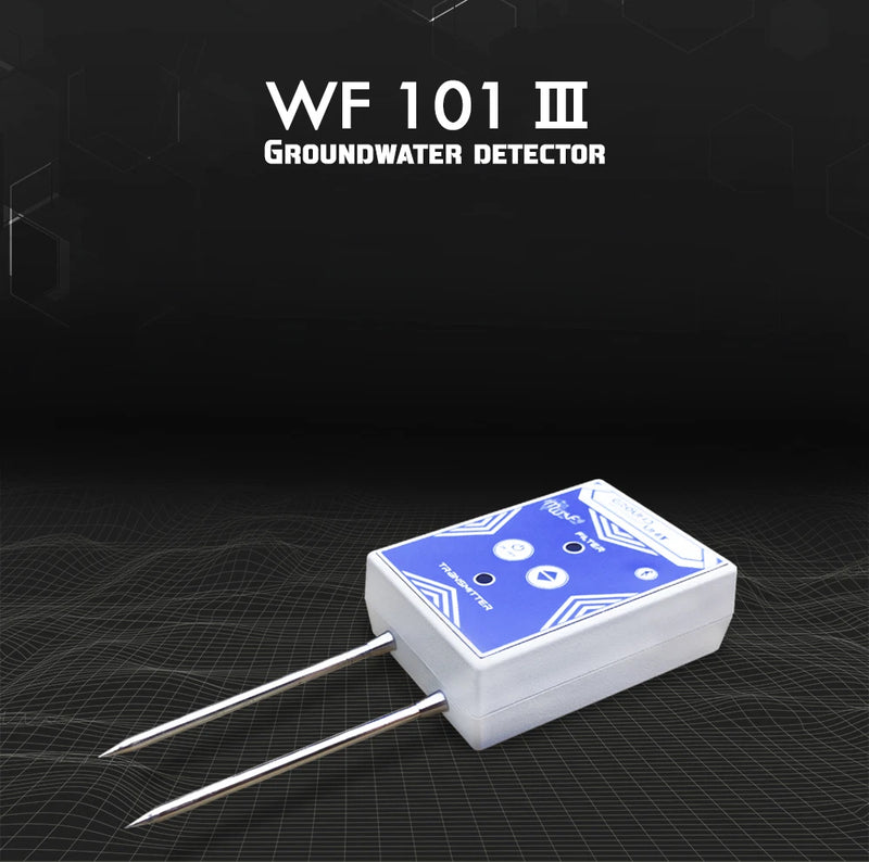 MWF WF 101 III advanced long-range locator system with digital display and control buttons for treasure hunting and metal detection.