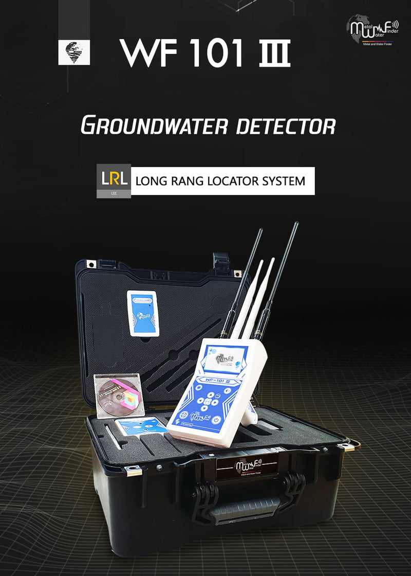 MWF WF 101 III advanced long-range locator system with display and control panel for metal detection and treasure hunting.