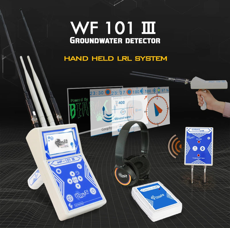 MWF WF 101 III advanced long-range locator system with digital display and control buttons, designed for precision location detection.