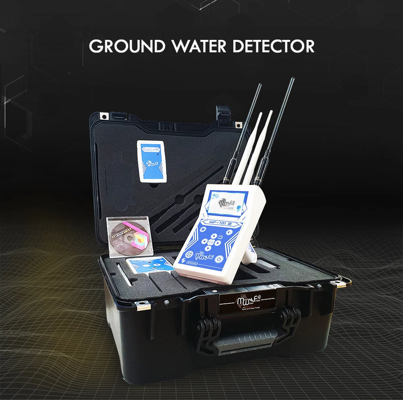 MWF WF 101 III advanced long-range locator system with digital display and control panel for treasure hunting and mineral detection.