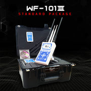 MWF WF 101 III advanced long-range locator system with digital display and control buttons for treasure hunting and mineral detection.