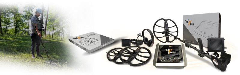 MWF Falke Advanced Metal Detector with control panel and search coil for detecting hidden treasures and metal objects.