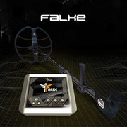 MWF Falke Advanced Metal Detector with digital display and search coil for uncovering hidden treasures in the ground.