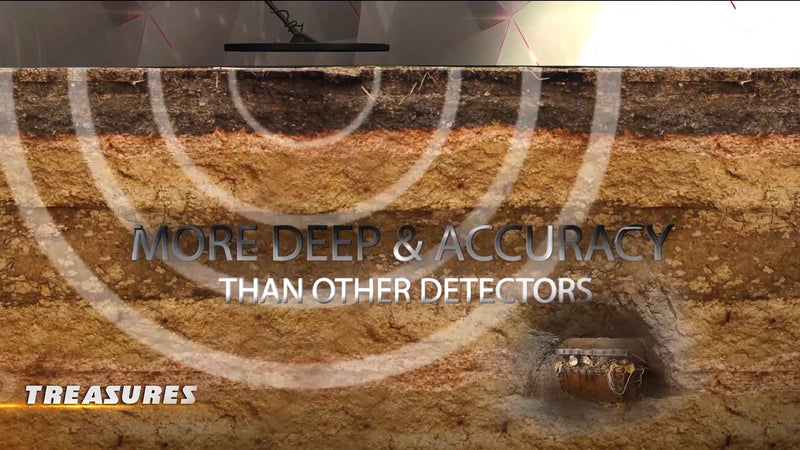 MWF Falke Advanced Metal Detector with control panel and search coil for detecting hidden treasures and metal objects.