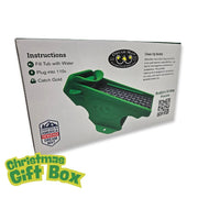 Prospector Dream Blue Gold Clean Up Buddy Dream Mat in an exclusive sluice box for gold prospecting and gold recovery.