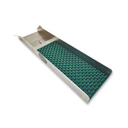 Prospector Dream 6x24 Trek Sluice Box with Dream Mat for gold prospecting, shown outdoors with water and gravel.