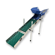 Prospector Dream 6x24 Transformer Sluice Box with Dream Mat used for gold mining, made of durable metal with adjustable features.