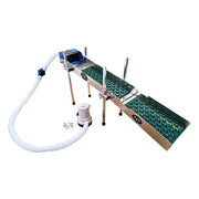 Prospector Dream 6x24 transformer sluice box with Dream Mat for gold mining, shown unfolded with gold prospecting equipment.