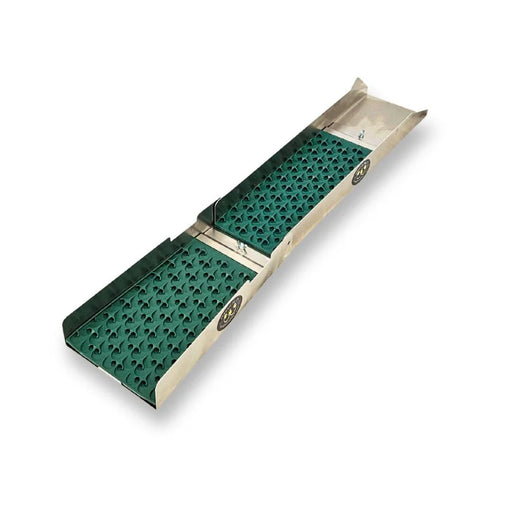 Prospector Dream 6x24 transformer sluice box with Dream Mat for gold mining, folding design, gold prospecting equipment.