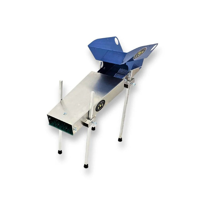 Prospector Dream 6x24 transformer sluice box with Dream Mat for gold mining, shown folded with compact design and durable construction.