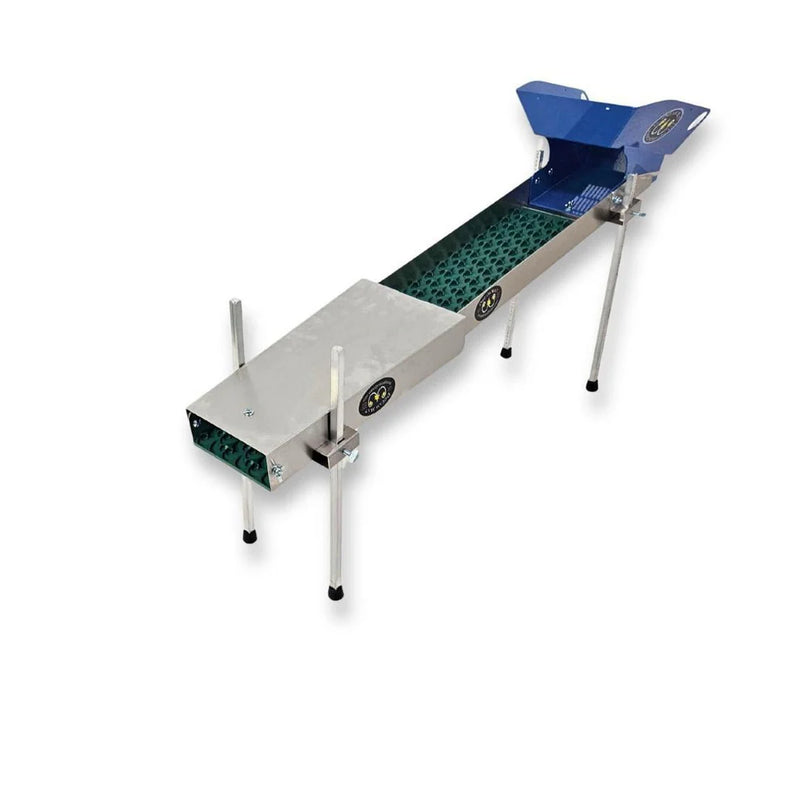 Prospector Dream 6x42 Transformer Sluice Box with Dream Mat for gold mining, folded for easy transport, showing its compact design.