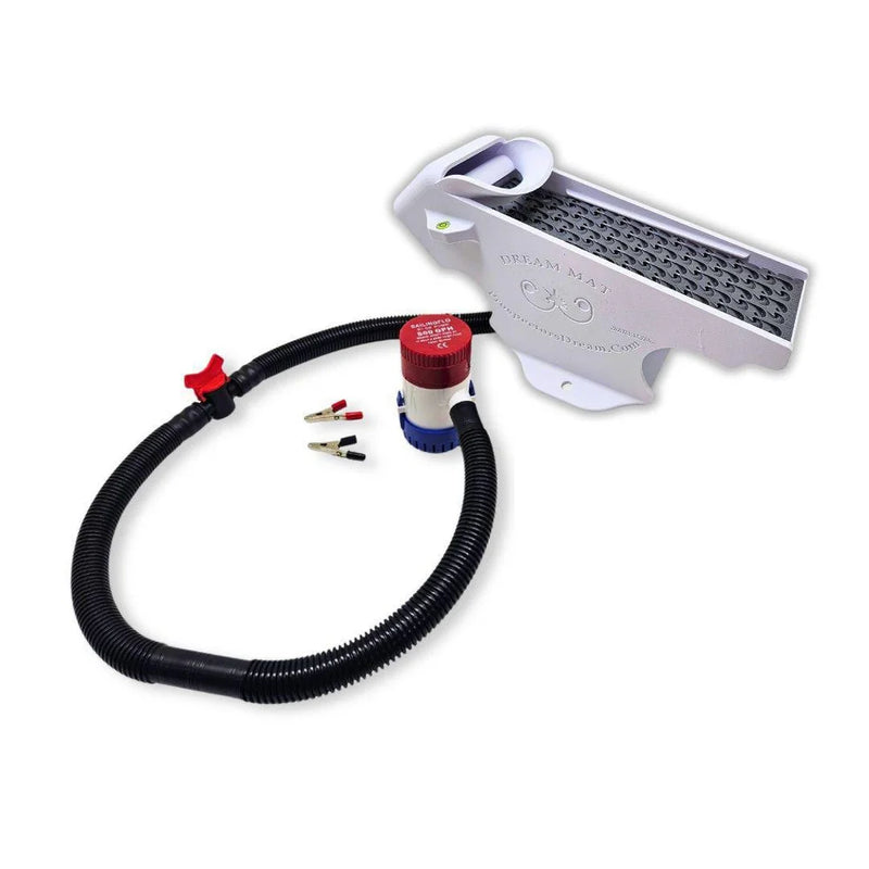 Prospector Dream Gold Clean Up Buddy 12V Kit with Dream Mat for gold prospecting, featuring a green micro dredge and sluice box.
