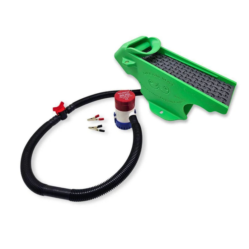 Prospector Dream Gold Clean Up Buddy 12V kit with green Dream Mat sluice box for gold prospecting and gold recovery.