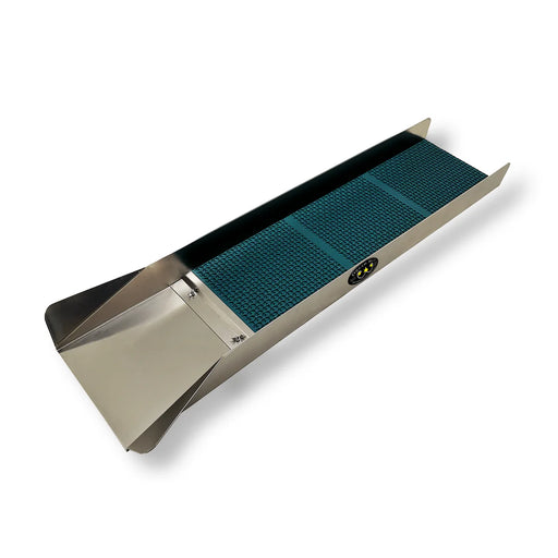 Prospector Dream 10x47 sluice box with Dream Mat for gold prospecting, featuring a sturdy aluminum construction and integrated riffles.