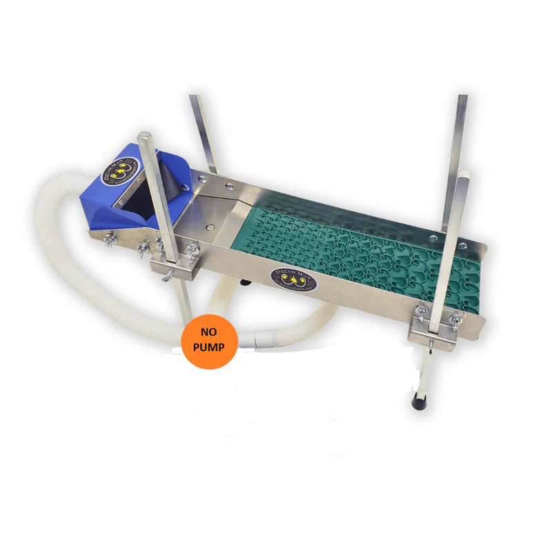 Prospector Dream 6x24 power sluice box kit with Dream Mat and 18-inch legs for gold prospecting, featuring micro-dredge mat.