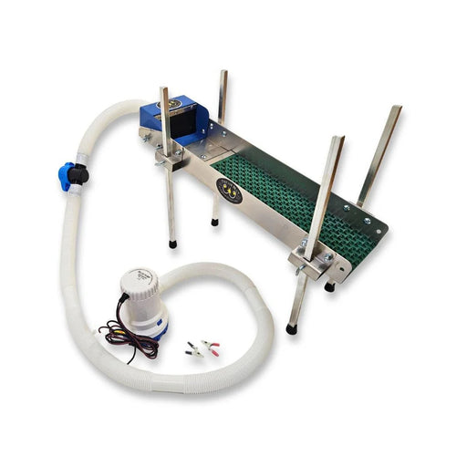 Prospector Dream 6x24 Power Sluice Box Kit with Dream Mat and 18-inch legs for gold prospecting, featuring a micro dredge mat.