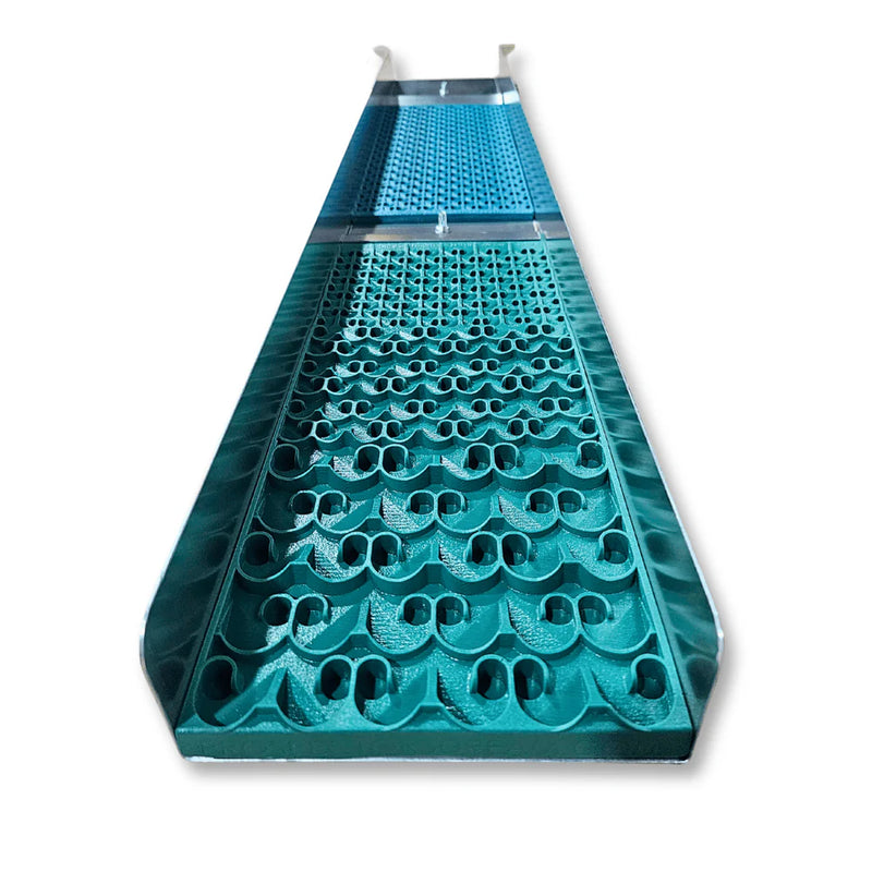 Prospector Dream 6x42 double mat sluice box with Dream Mat for gold prospecting, shown with detailed components and compact design.