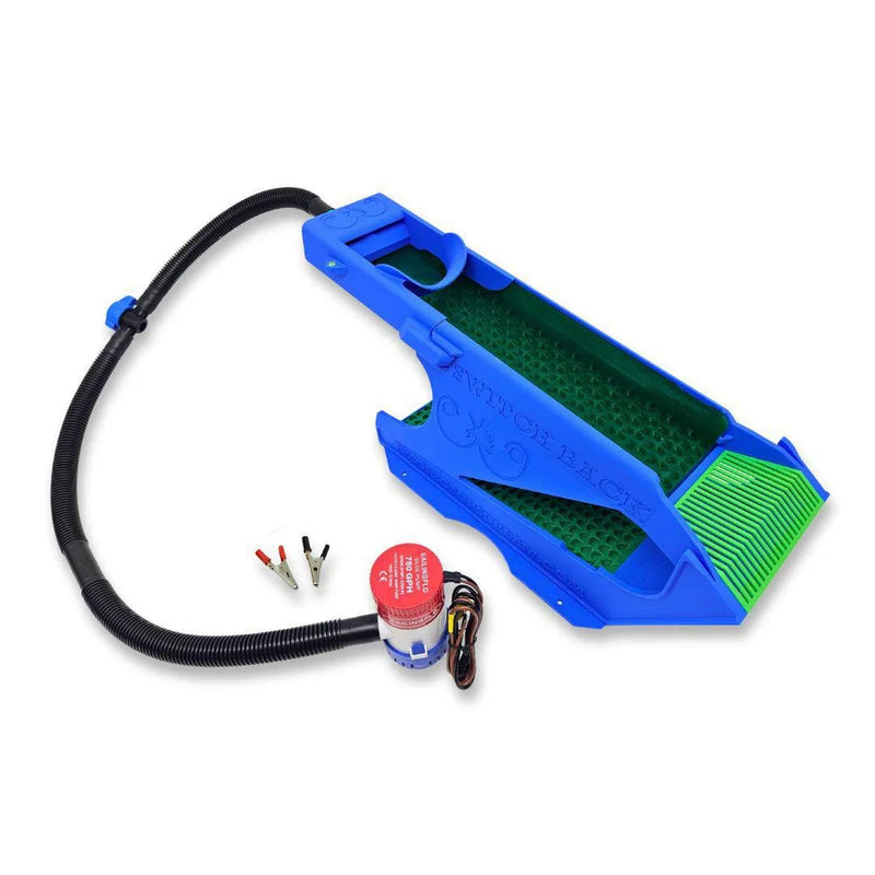 Prospector Dream Switchback Clean-Up Sluice Box Kit with Dream Mat for gold prospecting, featuring compact design and gold recovery features.