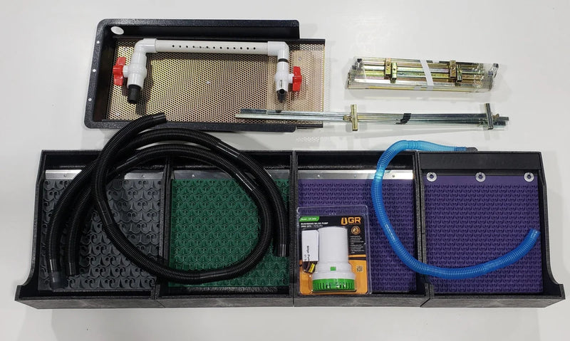 Prospector Dream Gold Cube Banker complete kit with dream mat for gold mining, including micro and mini gold recovery equipment.