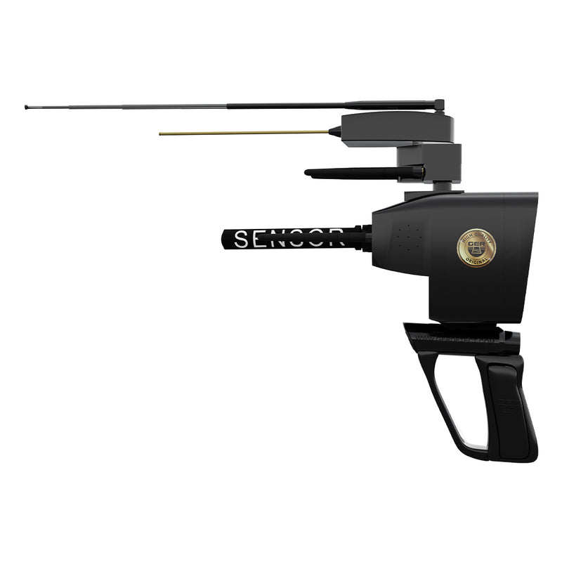 UIG Deep Seeker device for detecting gold, metals, and treasures, with a handheld electronic metal detector and control panel.