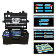 UIG Fresh Result 2 Systems underground water detector device showing digital display and sensor probes.