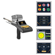 UIG Gold Hunter smart device in gold color with metal, diamond, and cavity detection features, shown from a front view.
