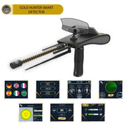 UIG Gold Hunter smart device in gold color with metal and diamond detection features, shown with its sleek interface and design.