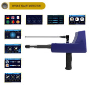 UIG River-F Smart Device water finder showing a handheld device with display screen and antenna for long-range water detection