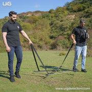 UIG Treasure Way Detector handheld metal detector with ergonomic handle and control panel for treasure hunting and metal detection.