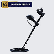 UIG Gold Digger device for detecting gold and precious metals, shown in black with control panel and search coil