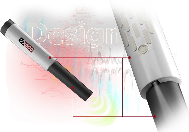 Vertex VX500 high-sensitivity waterproof pinpointer with ergonomic design and durable construction for metal detecting.