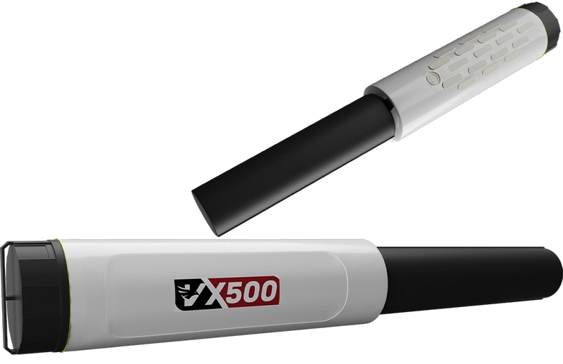 Vertex VX500 high-sensitivity waterproof pinpointer for metal detecting, shown in the product image.