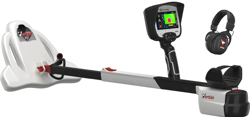 Vertex Quantum Lite 3D scanner and gold detector device with digital display and ergonomic design.