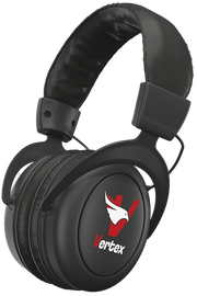 Vertex Quantum VX900 Gold metal detector with gold-colored control box and search coil, designed for detecting precious metals.