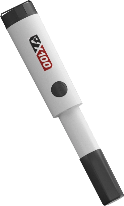 Vertex Quantum VX900 Gold Metal Detector with gold detection coil and control panel, designed for treasure hunting and metal detection.