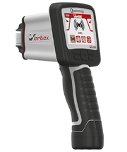 Vertex Quantum VX900 Gold Metal Detector with gold search coil and control panel, ideal for detecting precious metals.