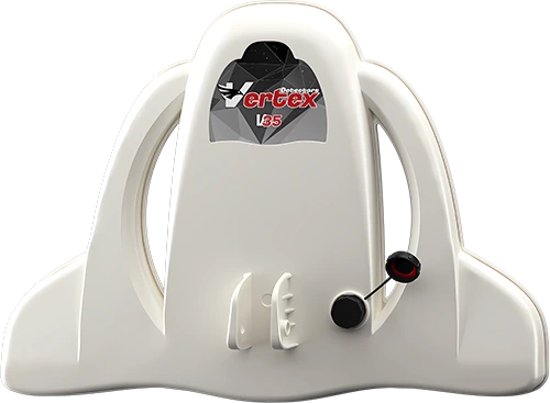 Vertex Quantum VX900 Gold metal detector with gold detection coil and control panel, designed for treasure hunting.