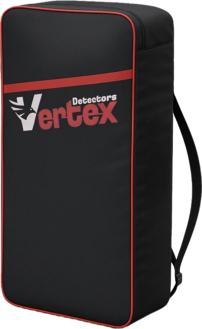 Vertex Quantum VX900 gold metal detector with digital display and ergonomic handle, designed for gold prospecting and treasure hunting.